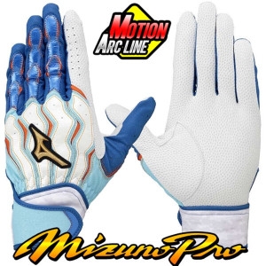 미즈노 프로 모션아크 배팅장갑 1EJEA53921 스카이블루화이트