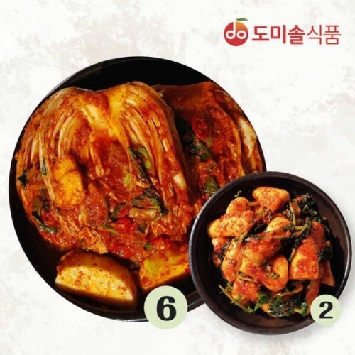 도미솔식품 박미희 사랑채포기김치 6kg + 총각김치 2kg