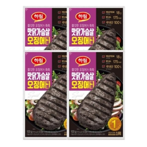 하림  맛닭 닭가슴살 오징어먹물맛 100g