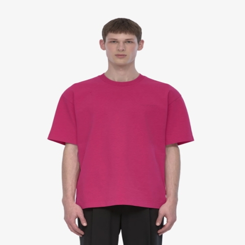 질스튜어트뉴욕 핑크 로고블러 다잉 반팔티셔츠 JNTS5A102P2