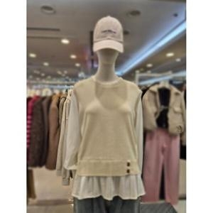 부루앤쥬디 세이브존03 밑단 주름 배색 니트 AGBBRCPO214BA