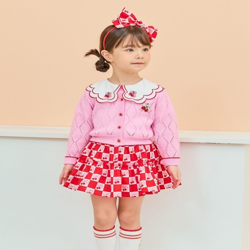 프렌치캣 RED 앵두 체크 SK Q42DAS040