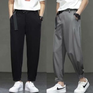 리빌모아 남자 쿨링 와이드핏 허리밴딩 조거 스트랩 바지 OC-PTS-SWFGY5DU