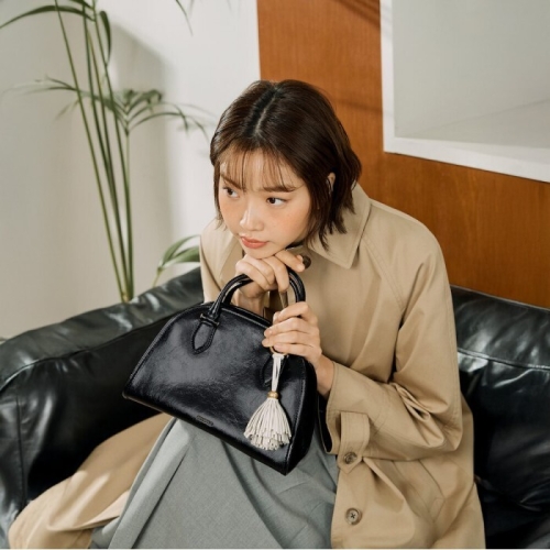 빈폴 ACC ACC BE52D3M085 리프 라운드 스몰 토트백 블랙