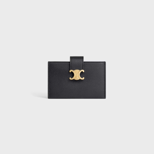 셀린느 A/S가능 트리오페 아코디언 카프스킨 카드지갑 블랙 10N843GHH