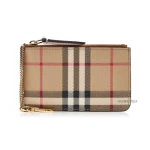 버버리 빈티지 체크 지퍼 카드지갑_8094428 A7026