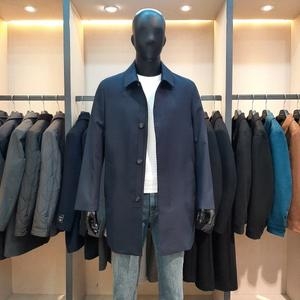 바쏘 다크 네이비 컬러 남성 봄 트렌치 코트 BZS5CC10NYA