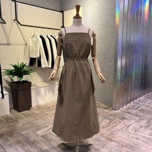 Ab.f.z 뷔스티에 스트링 포켓 롱 원피스 AOZ5QOZ1G