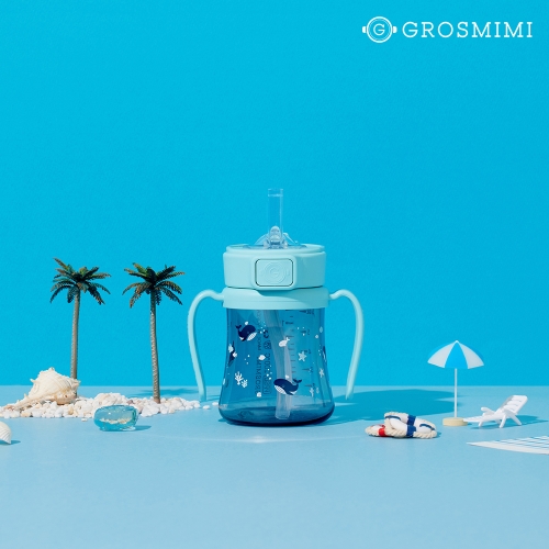 그로미미 PPSU 아기고래 빨대컵 200ml