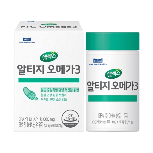 매일유업 셀렉스 알티지 오메가3 400mg 60캡슐