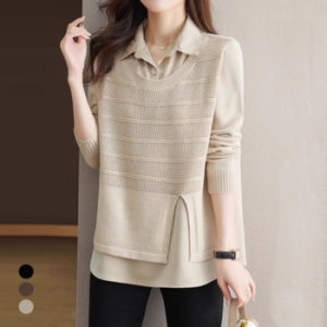 화세 슬릭테일블라우스코디니트_HB4FKN006C