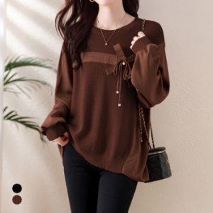 화세 풀오버리본믹스니트_HB4FKN007C