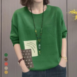 화세 픽스자수컬러풀니트_HB4FKN062C