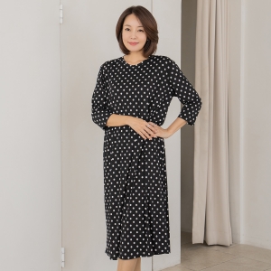마담4060 엄마옷 도트찰랑롱 중년여성옷 원피스-ROP2502003