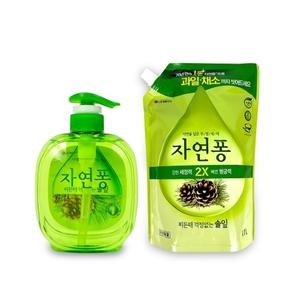 자연퐁 2X 솔잎 490ml + 리필 1.1L