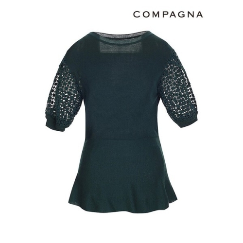 꼼빠니아 패턴소매시스루반팔니트_CAAU4-WSP040