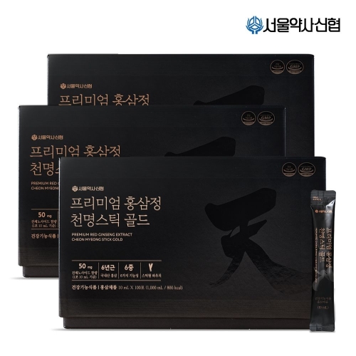 서울약사신협 프리미엄 홍삼정 천명스틱 골드 10ml 100포