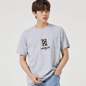 키밍 랜슬롯 클로버 잭 그래픽 반팔티 레이어드 W7B849E