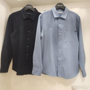 뱅뱅 HC15 봄 남성 빅사이즈 지지미 원단 스판 기본 무지 포켓 긴팔 남방 S30848766