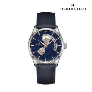 해밀턴 남성 재즈마스터 오픈하트 미드나잇 블루 42mm 레더 스트랩_H32705640
