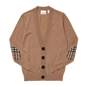 버버리 도녹 체크 패치 가디건 8074885