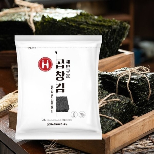 해농  세번구운 곱창김 10매 28g
