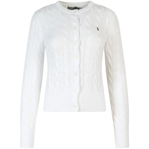 폴로랄프로렌 여성 포니 자수 클래식 가디건 화이트 211891643 001
