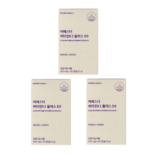여에스더 비타민K2 플러스 D3 400mg 30캡슐