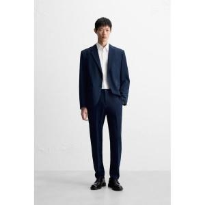 자라 국내 남성 컴포트 수트 팬츠 블루 324172