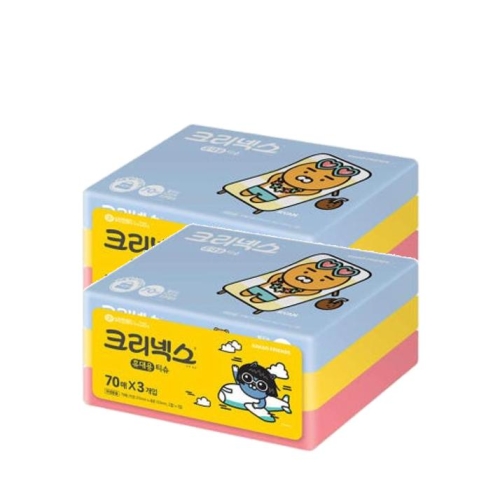 크리넥스 카카오프렌즈 여행용 티슈 70매 (3입)