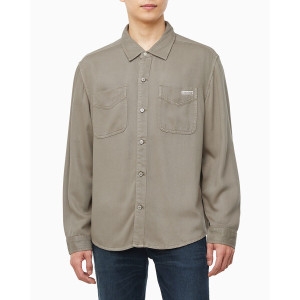 캘빈클라인진 남성 CK 오버핏 소프트 트윌 텐셀 셔츠 4RB926G 4RB926G-U22