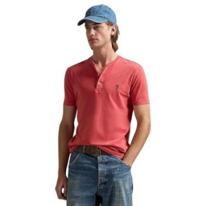 폴로랄프로렌 폴로 Slub 저지 Henley Shirt 스프링 레드 222521