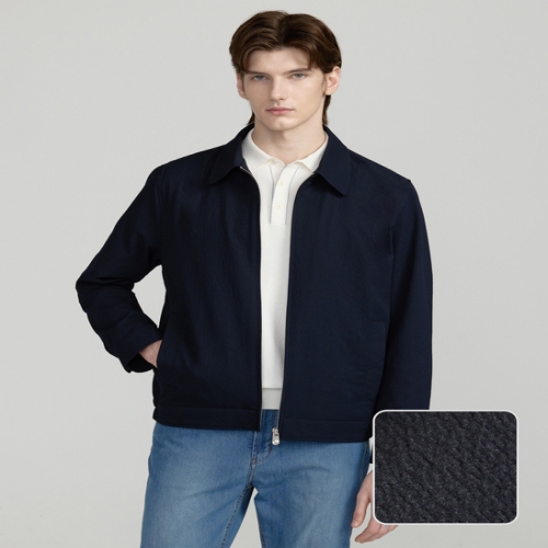 닥스 남성 다크네이비 시어서커 블루종 점퍼_DMJU5B302N3