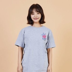 키밍 심장 남녀공용반팔티 박스반팔티 롱반팔티 W722B50