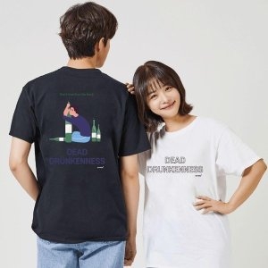 키밍 술한잔 만취 남자셔츠 U넥티셔츠 W69DA67