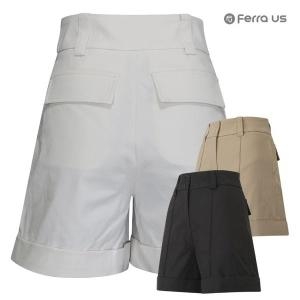 페라어스 TC 여성 투버튼 와이드 핀턱 반바지 . WFH1FIB