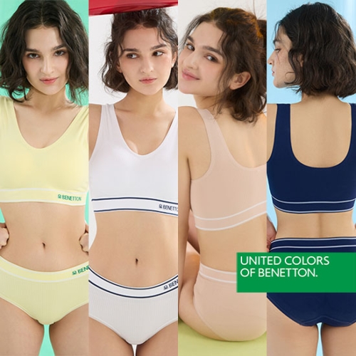 베네통 퓨징심리스 컴포트 런닝형 브라팬티 4세트