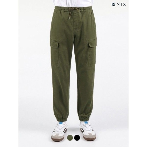 닉스 남 코튼 컬러 풀밴딩 카고 테이퍼드 조거 FNQFDYJ150M