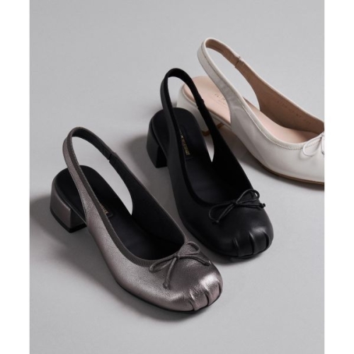질스튜어트 질바이 JILL BY 로렌 셔링 리본 슬링백 3color JLSO5E195BK JLSO5E196WT JLSO5E197SV ..