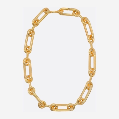 샬롯  슈네이 링크 디자인 골드 체인 목걸이 22CO030VER