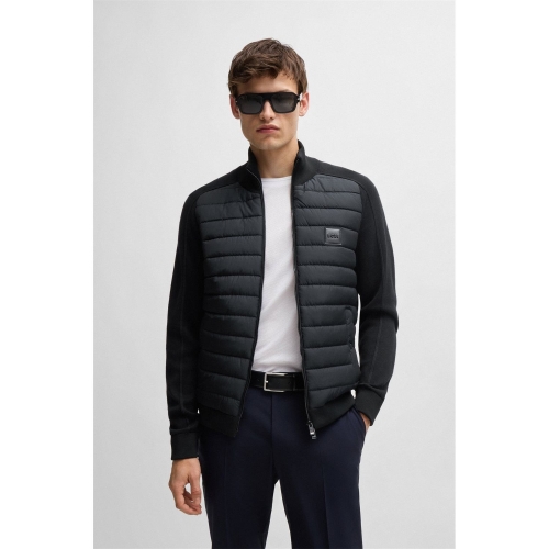 보스 브랜드관 WI24 레귤러핏 패딩 집업 자켓 블랙 50526835001 XL