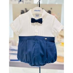 압소바 25년 여름 뱀띠임신출산선물 아이작 정장 우주복 세트 네이비 A2322301