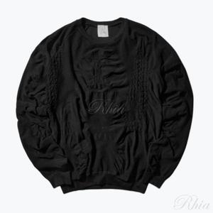 로아 라운드 넥 2 0 3D 심리스 RBMW0290YA26 BLK0001 라운드넥 니트