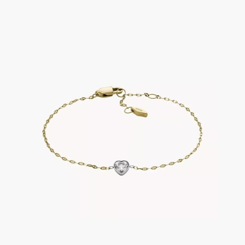 파슬  여성 새디 토큰 투톤 스테인리스 스틸 체인 팔찌 JF04679998 2-Tone