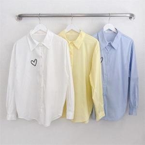 강물처럼 빅사이즈사랑해요 P263L304 더블자수하트스판남방 BN 10028090