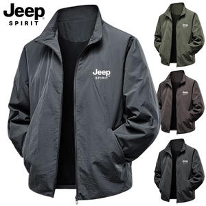 JEEP SPIRIT 남녀공용 하이넥 윈드브레이커 바람막이 스탠드 카라 속건성 점퍼 캠핑패션 자켓 집업 방수 등산패션 JP8988