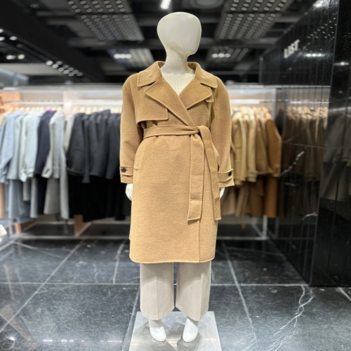 리스트 여성 캐시미어 울 혼방 플랩 코트 TWHCTO82170