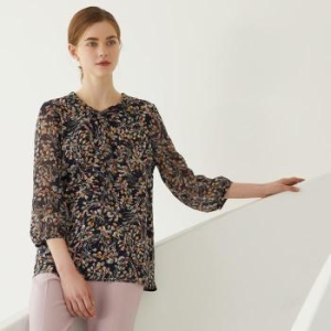 바띠 카리나 자카드 블라우스 네이비 엄마옷 홈쇼핑 S15313785