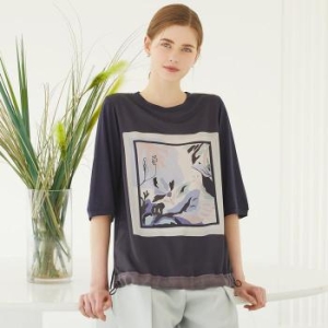 바띠 에센셜 인견 블라우스 네이비 엄마옷 홈쇼핑상품 S15313788