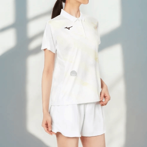 미즈노  탁구복 테니스웨어 칼라가 있는 게임 셔츠 땀 흡수성 속건성 냄새 제거 62JA1702 남녀공용 성인용 M 로즈레드